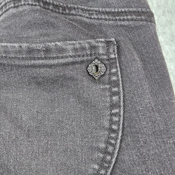 Democracy Ab Solution Skinny Jeans Black Distressed Raw Hem Womens 10 - Picture 9 of 9